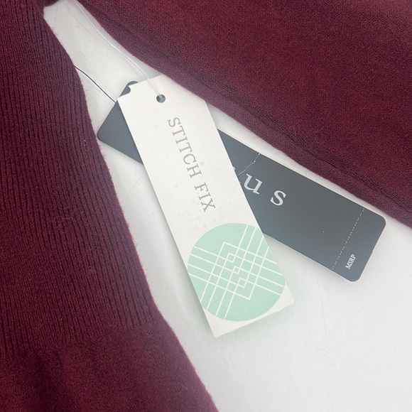 Cyrus NWT Wiley Open Shawl Cardigan-Burgundy-Small - Picture 4 of 9